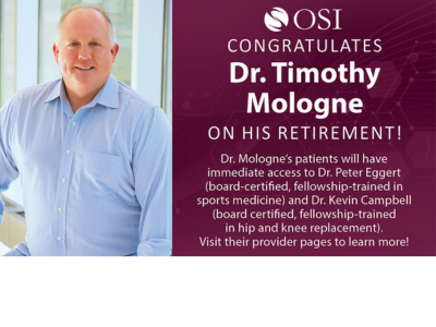 Dr. Timothy Mologne to retire March 31